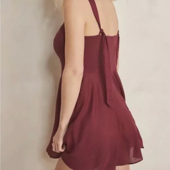 NWOT INTIMATELY By Free People Not A Chance Corset Mini Slip In Wild Garnet S - Picture 2 of 6